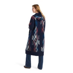 'Ariat' Women's Coatigan Chimayo Sweater - Navy Jacquard -inspired Pattern Created By The Artists At 8 'Ariat' Women's Coatigan Chimayo Sweater - Navy Jacquard -inspired Pattern Created By The Artists At -Sports Equipment Store 10042144 back 1024x1024@2x
