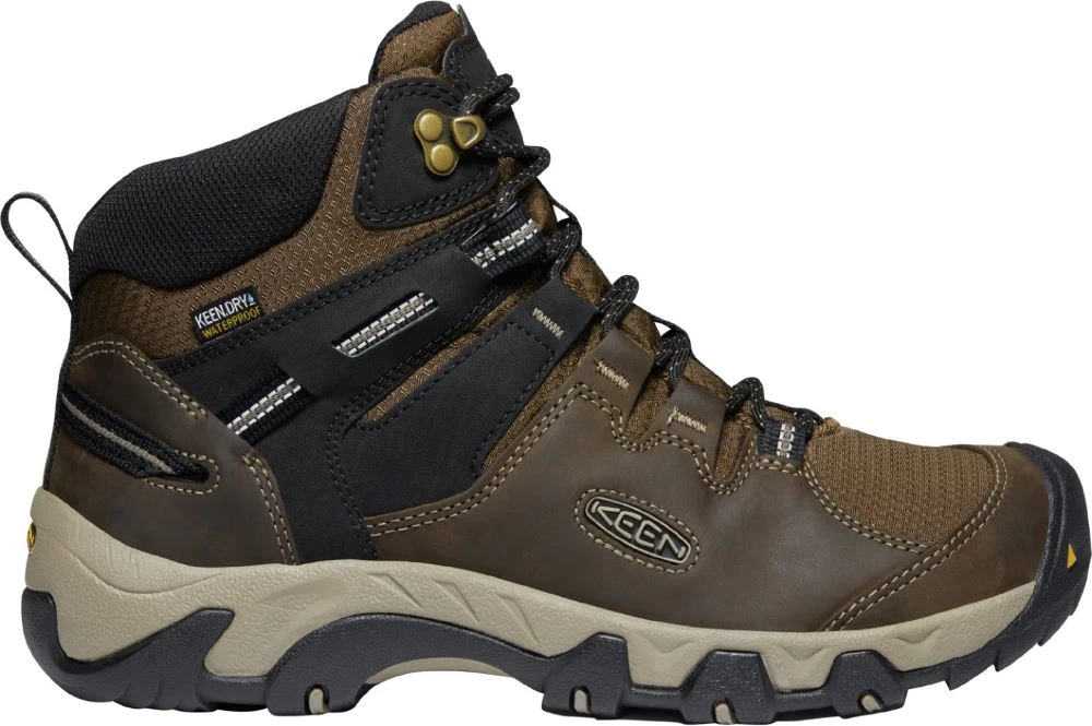 'Keen Outdoor' Men's Steens WP Leather Mid Hiker - Canteen / Black 3 'Keen Outdoor' Men's Steens WP Leather Mid Hiker - Canteen / Black