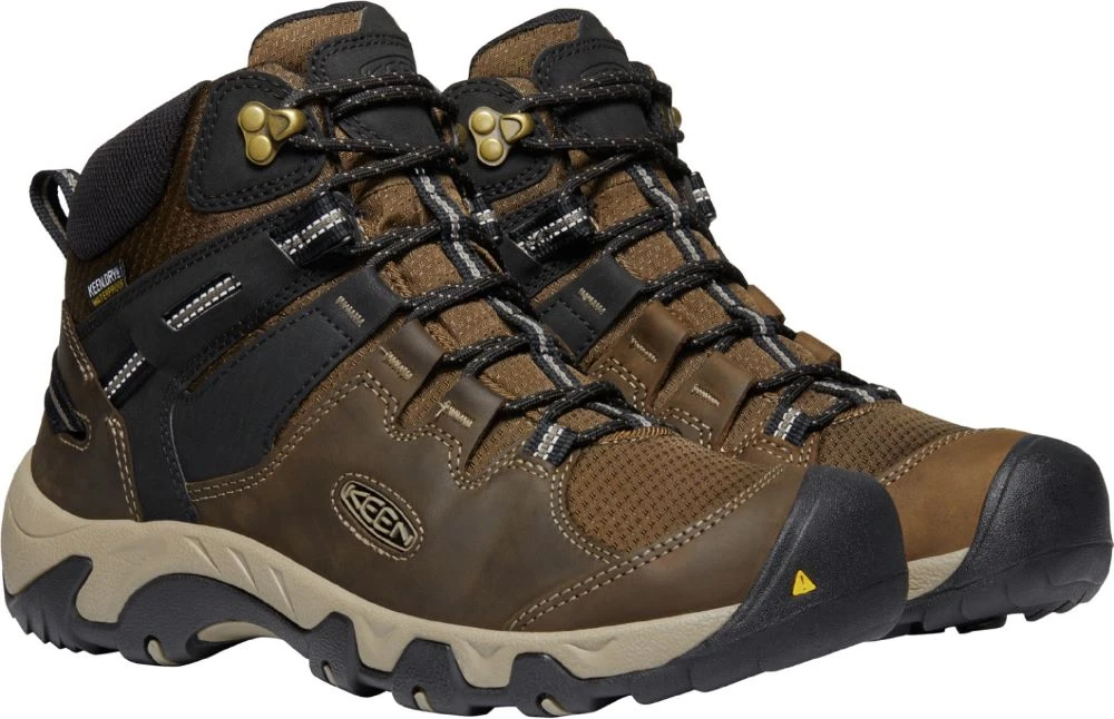 'Keen Outdoor' Men's Steens WP Leather Mid Hiker - Canteen / Black 7 'Keen Outdoor' Men's Steens WP Leather Mid Hiker - Canteen / Black - Image 5