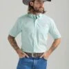 Wrangler 'George Strait' Men's Print Relaxed Fit Button Down - Mint Paisley -Sports Equipment Store 112324895 HERO 1024x1024@2x