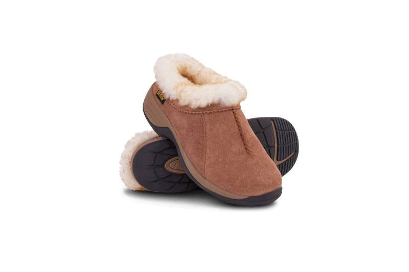 'Old Friend Footwear' Women's Snowbird II Clog Slipper - Chestnut 4 'Old Friend Footwear' Women's Snowbird II Clog Slipper - Chestnut - Image 2