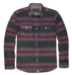 'Dakota Grizzly' Men's Bowie Arctic Fleece Button Down - Ember Smoke