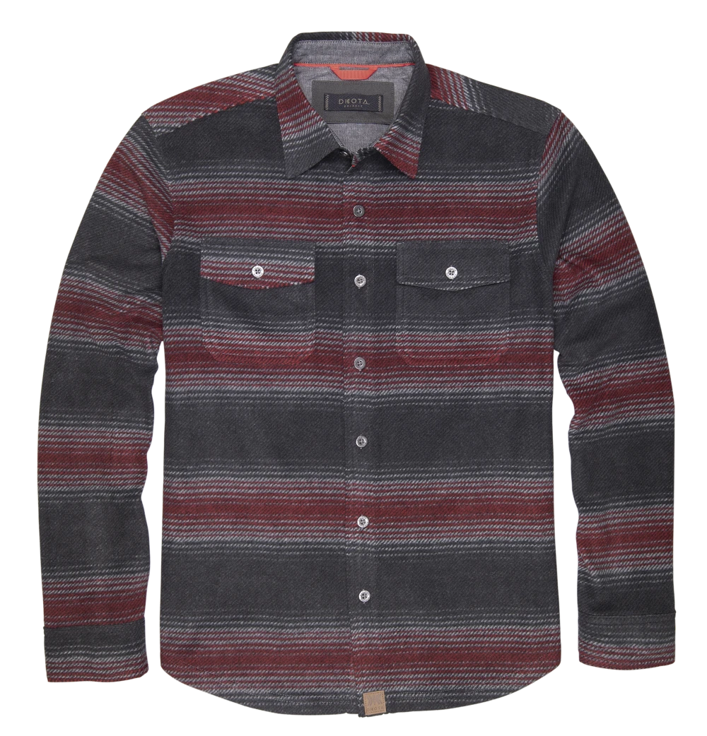 'Dakota Grizzly' Men's Bowie Arctic Fleece Button Down - Ember Smoke 3 'Dakota Grizzly' Men's Bowie Arctic Fleece Button Down - Ember Smoke