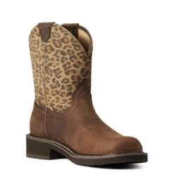 'Ariat' Women's Fatbaby Heritage - Distressed Brown / Leopard -Sports Equipment Store F21 WMS WEST 10035861 medial 1024x1024@2x