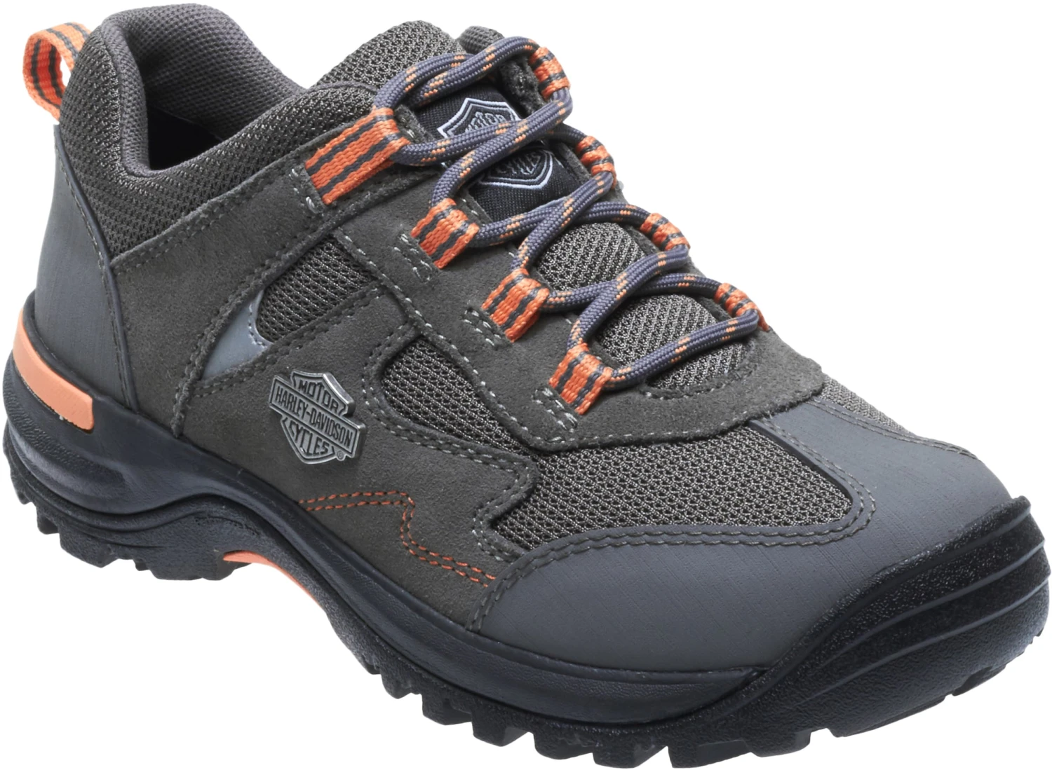 'Harley Davidson' Women's Wincrest Oxford - Grey / Light Orange 4 'Harley Davidson' Women's Wincrest Oxford - Grey / Light Orange - Image 2