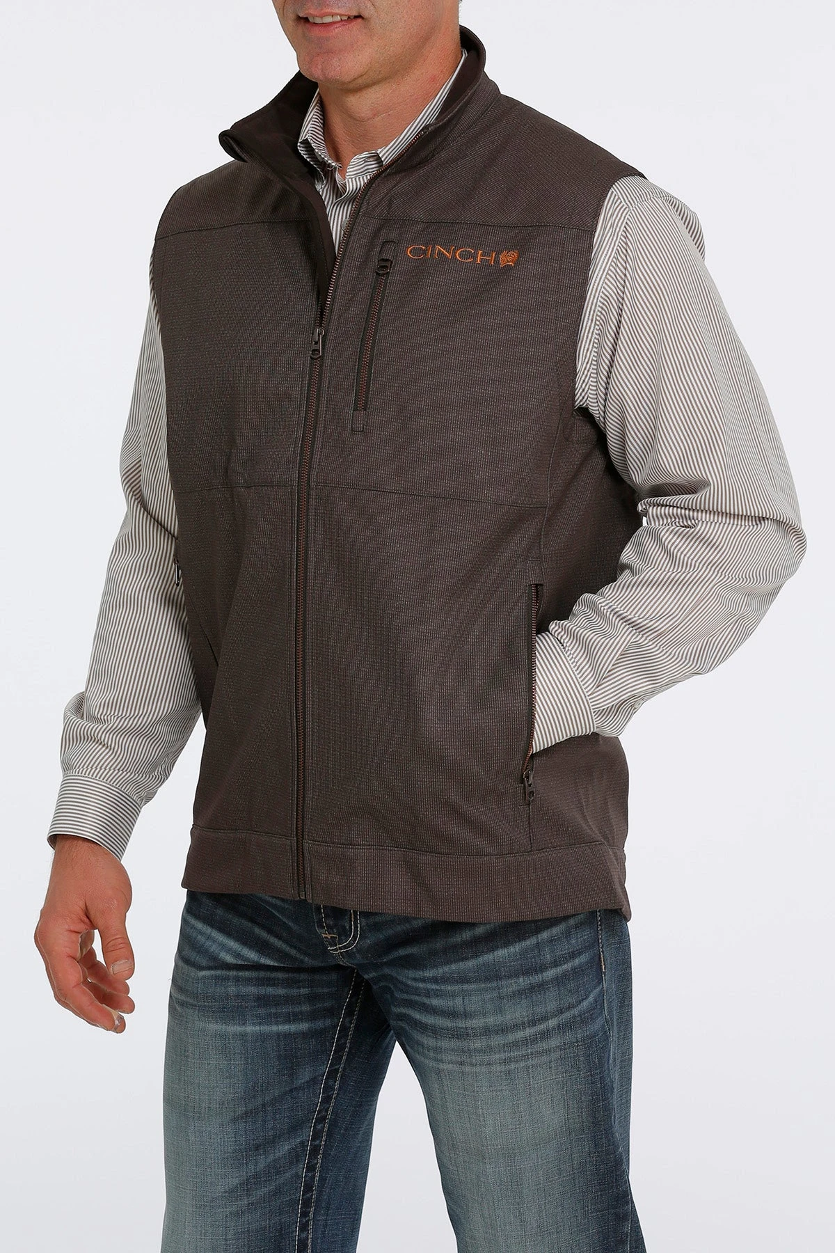 'Cinch' Men's Bonded Vest - Brown 3 'Cinch' Men's Bonded Vest - Brown