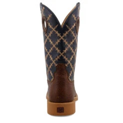 'Twisted X' Men's 12" Tech X Western Square Toe - Rustic Brown/ Navy -Sports Equipment Store MXTR004.04 4800x4800 R 1024x1024@2x