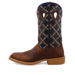 'Twisted X' Men's 12" Tech X Western Square Toe - Rustic Brown/ Navy -Sports Equipment Store MXTR004.06 4800x4800 L 1024x1024@2x