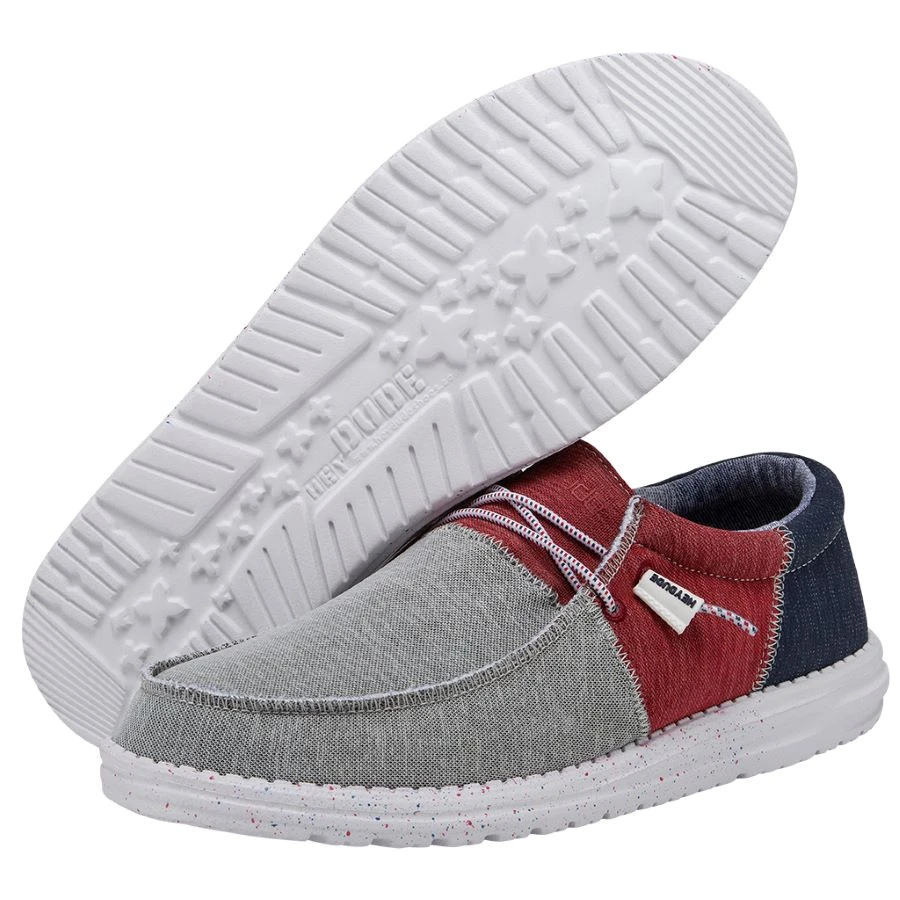 'Hey Dude' Men's Wally Sox - Tri Fans Red White Blue 5 'Hey Dude' Men's Wally Sox - Tri Fans Red White Blue - Image 3